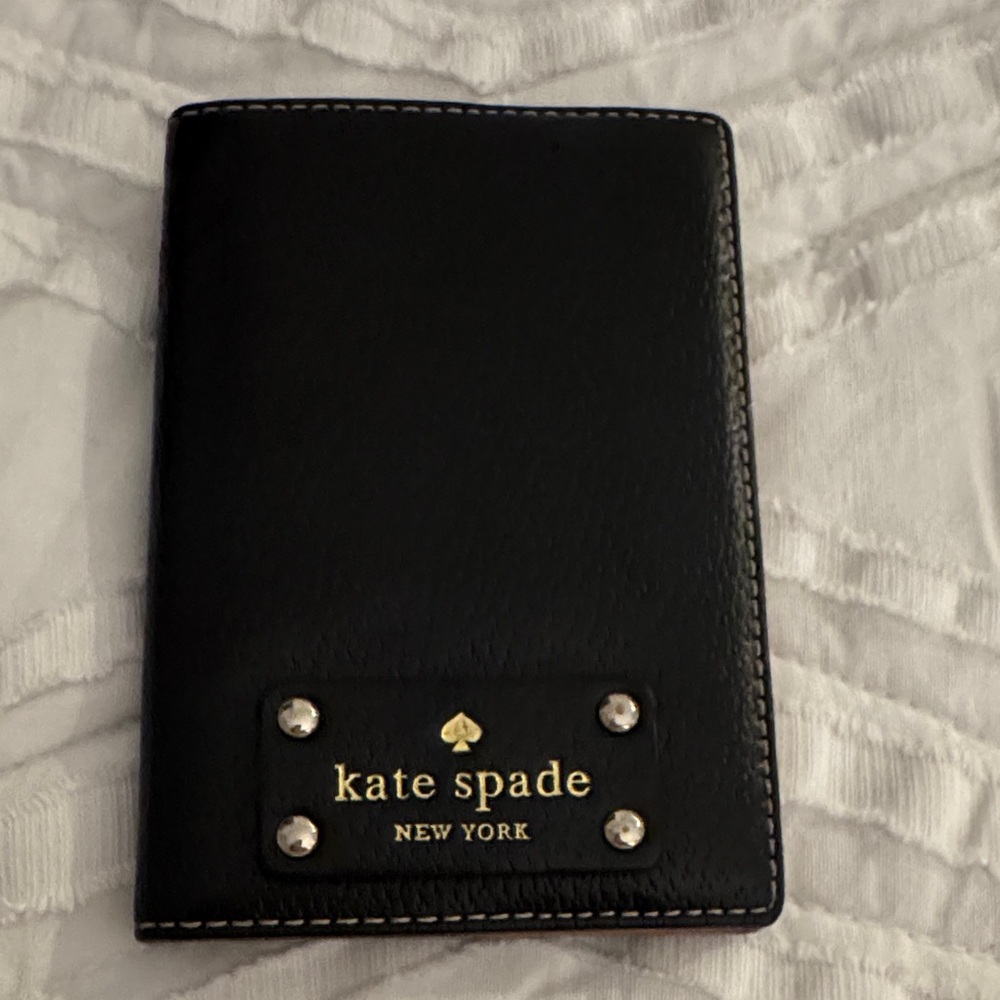 Kate Spade Black Leather Passport Holder
